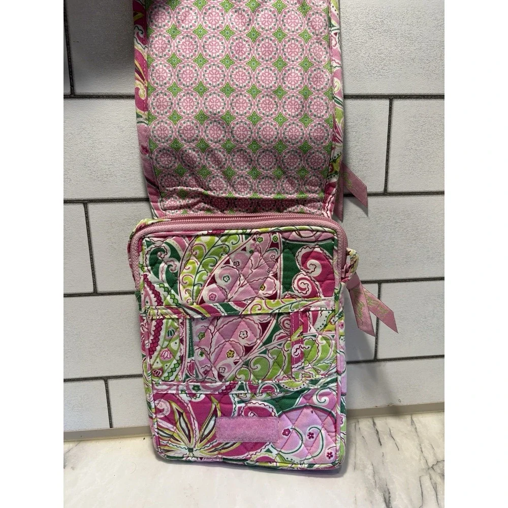 Vera Bradley Pinwheel Pink Backpack Retired 2008 Quilted Cotton Paisley Floral